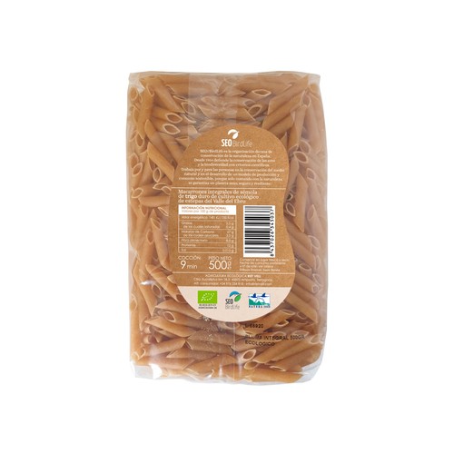 SEO FOOD Macarrones integrales bio 500 g.