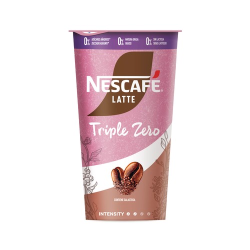 Bebida de café capuccino, sin lactosa y sin materia grasa NESCAFÉ Latte zero 190 ml.
