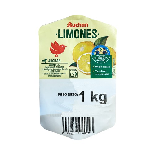 ALCAMPO CULTIVAMOS LO BUENO Limón, malla 1 kg.