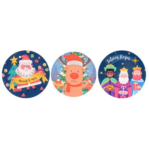 Bajoplato navideño de 32,8 cm, decorados surtidos, HOME.