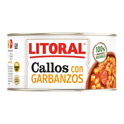 LITORAL Callos con garbanzos lata de 380 g.