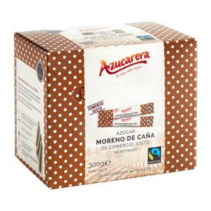 Imagen de AZUCARERA Azúcar moreno 50 azucaritos Fairtrade 300 g.