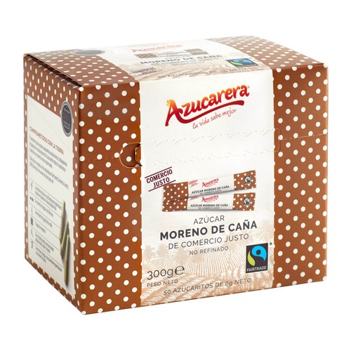 Azúcar moreno 50 azucaritos Fairtrade AZUCARERA 300 g.