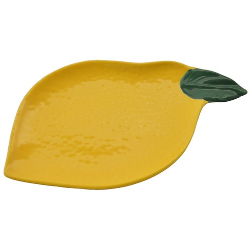 Plato 20cm gres forma limón. ACTUEL