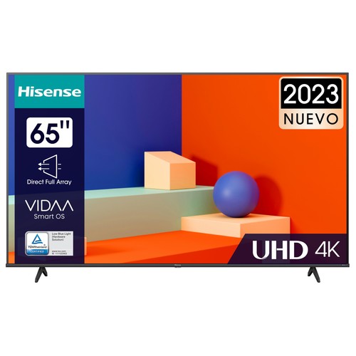 Televisión 165,1cm (65") DLED HISENSE 65A6K 4K, HDR10+, SMART TV, WIFI, BLUETOOTH, TDT HD, USB reproductor, 3HDMI, 60HZ.