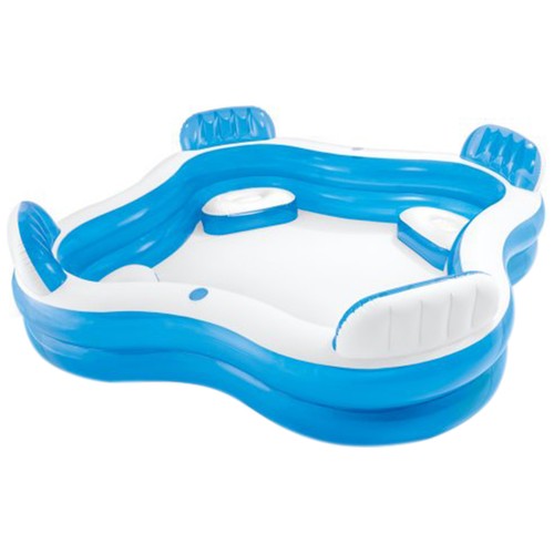 Piscina Infantil con asientos, medidas 229x229x60cm. INTEX.