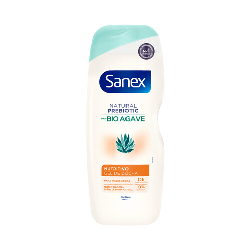 SANEX Gel nutritivo para baño o ducha con prebiótico, para pieles secas SANEX Natural prebiotic 600 ml.