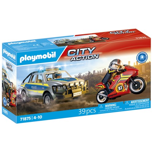 PLAYMOBIL City Action 71875 Pick Up Persecución Policial 39 Piezas +4 Años