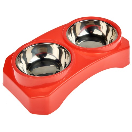 PRODUCTO ALCAMPO Cuenco doble de acero inoxidable de  32.8 x 18.8 x 8.5 cm.