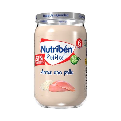 NUTRIBÉN Potitos® de arroz con pollo, a partir de 6 meses 235 g.