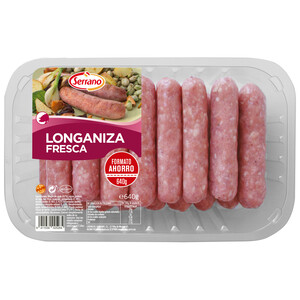 Imagen de Bandeja de longanizas blancas frescas SERRANO 640 g.