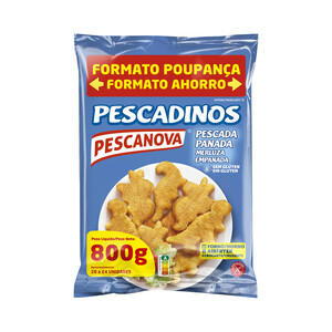 Imagen de PESCANOVA Pescadinos Merluza empanada con formas de dinosaurios 800 g.