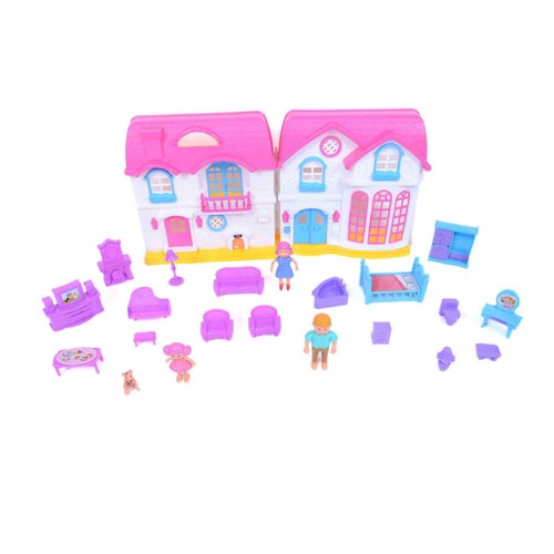 Casa de muñecas con luces, sonidos y 30 accesorios.