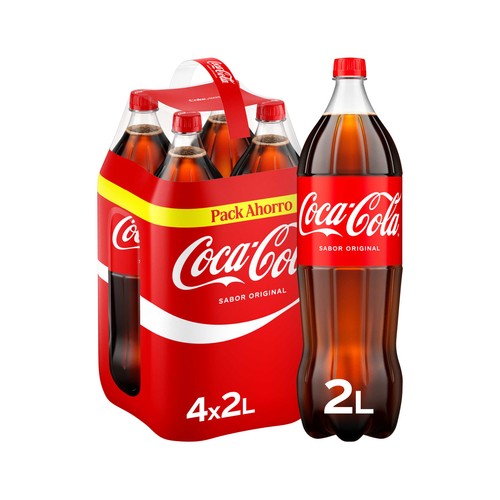 COCA COLA Original Refresco de cola pack 4 botellas 2 l.