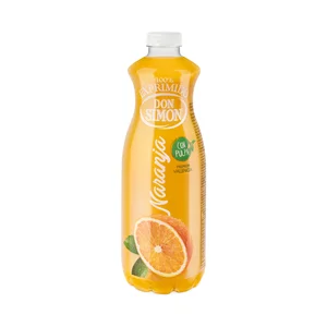 DON SIMON Zumo refrigerado exprimido de naranja con pulpa botella de 1 l.