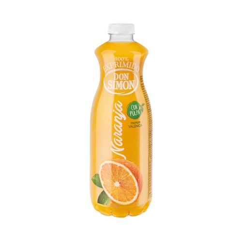 Imagen de Zumo refrigerado exprimido de naranja con pulpa DON SIMÓN botella de 1 l.