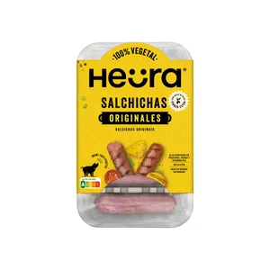 HEÜRA Salchichas vegetales a base de proteína de soja HEÜRA 4 uds.