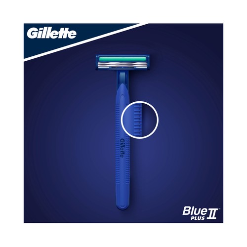 GILLETTE Blue II plus Maquinillas de afeitar desechables con cabezal de doble hoja 14 uds.