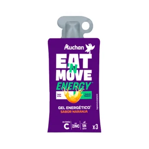 PRODUCTO ALCAMPO Eat & move gel energético con sabor a naranja 3 uds. 120 g.