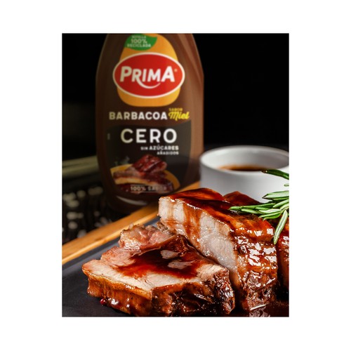 PRIMA Salsa Barbacoa Cero con miel 420 gr.