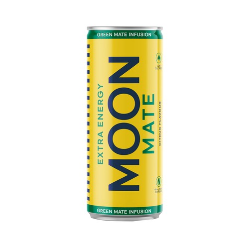 MOON Mate Extra energy Bebida energética bio con sabor a cítricos, 250 ml.