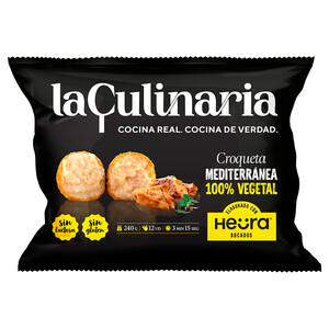 LA CULINARIA Croquetas mediterráneas , 100% vegetales, elaboradas con Heüra LA CULINARIA 240 g.