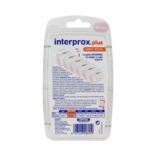 INTERPROX Cepillo interdental super micro INTERPROX Plus 6 uds