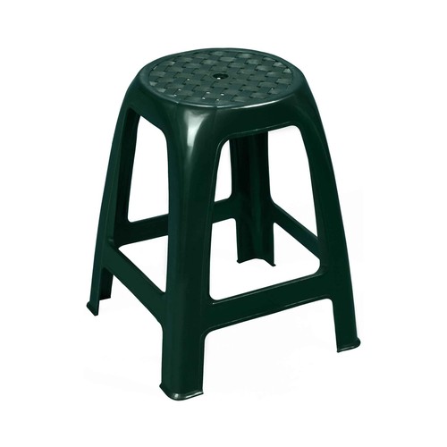 Banqueta de plástico de color verde, PLASTICOS JOLUCE.