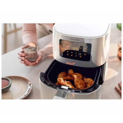 Freidora sin aceite PHILIPS Essential Airfryer HD9252/00, 1400W, capacidad 4,1L, temporizador, termostato, pantalla táctil.