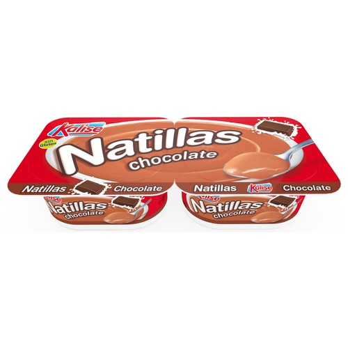 KALISE Natillas de chocolate, elaboradas sin gluten KALISE 2 x 135 g.