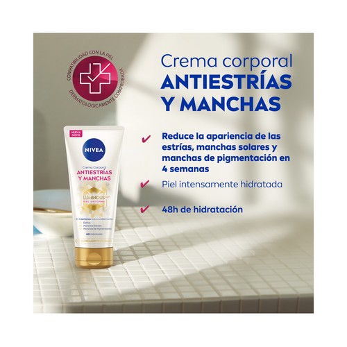 NIVEA Luminous 630º Crema corporal antiestrías y manchas, para todo tipo de pieles 200 ml.