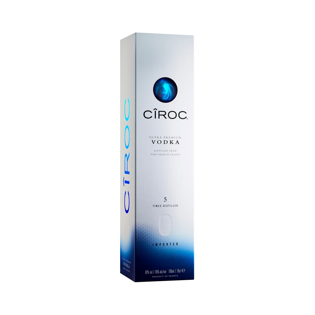 Vodka blanco premium francés con 5 destilaciones botella de 70 cl.