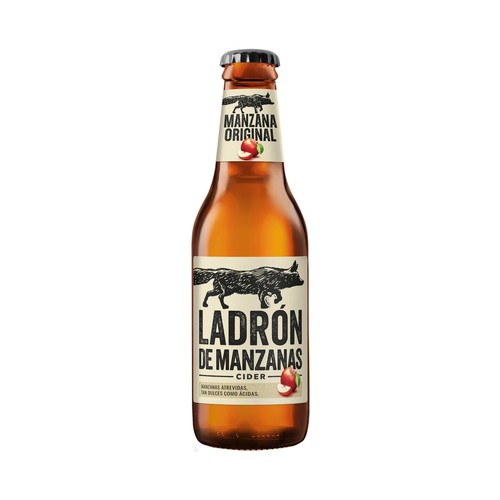 LADRÓN DE MANZANAS Cider de manzanas ácidas y dulces botella 25 cl.