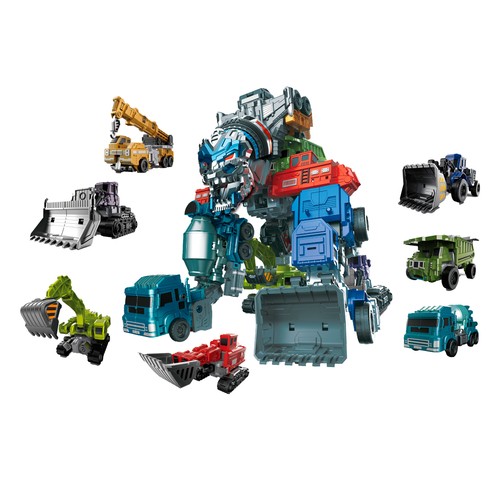 Vehículo Combat Robot de 27cm, incluye 7 robots, +5 años, ONE TWO
