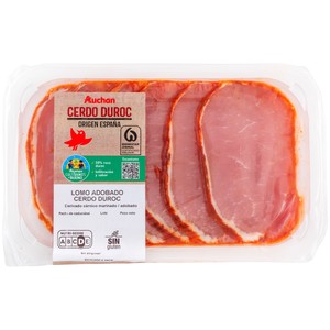 Alcampo Cultivamos LO Bueno Filetes de Lomo Adobado de Cerdo Duroc  350 G.