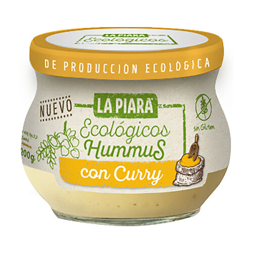 Hummus curry ecológico LA PIARA 200 gr,
