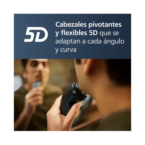 Afeitadora eléctrica PHILIPS S3144/00, cuchillas PowerCut, cabezales 5D..