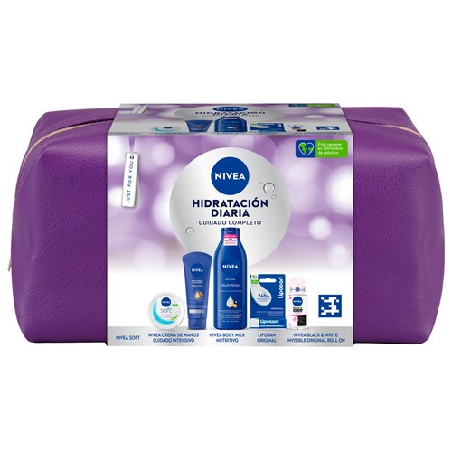 NIVEA Hidratación diaria Neceser con productos para la higiene y el cuidado femenino.