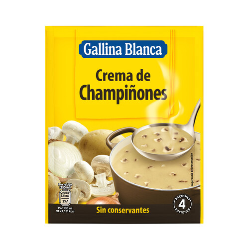 GALLINA BLANCA Crema de champiñónes 62 g.