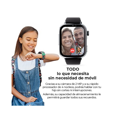 Smartwatch SAVEFAMILY SaveWatch Plus 2, Esfera Blanca, Correa de Silicona Maui".