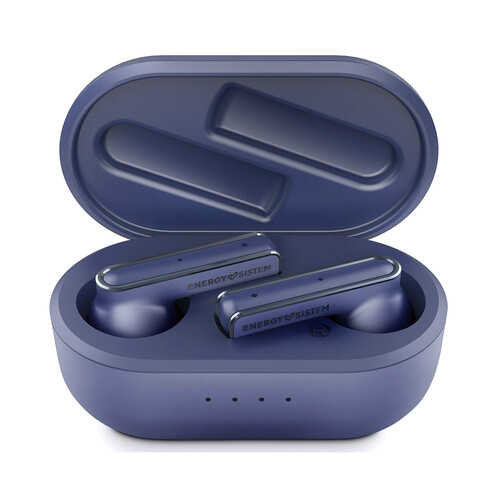 Auriculares Inalámbricos Bluetooth ENERGY SISTEM Style 4 Indigo, 25h autonomía, estuche cargador, color azul.