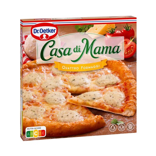 DR. OETKER Pizza 4 quesos Casa di mama 395 g.