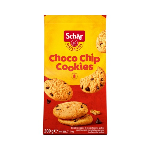 SCHÄR Galletas con pepitas de chocolate sin gluten 200 g.