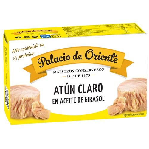 PALACIO DE ORIENTE Atún claro en aceite de girasol lata de 72 g.