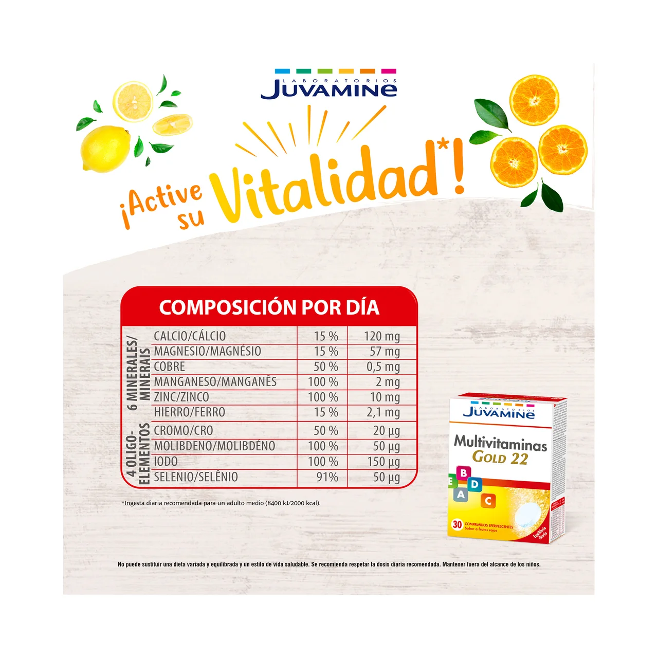 Multivitaminas Gold 22 30 uds.