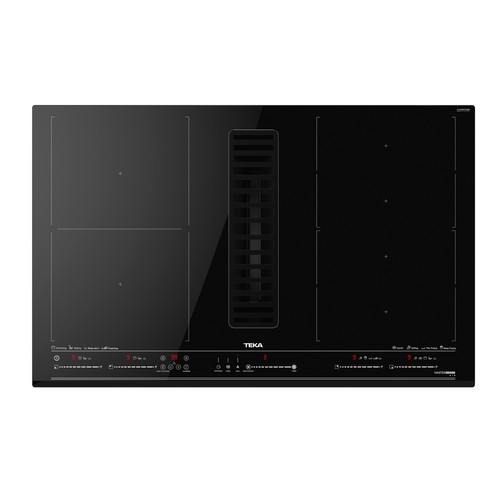 Placa inducción TEKA Mastersense Air Aff 87601 MST con extractor integrado, 4 zonas de cocción, potencia: 7200w, Zona flex, programable, 9 niveles de potencia por zona, A: 80cm.