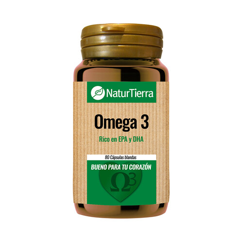 NATURTIERRA Complemento alimenticio a base de Omega 3, rico en EPA y DHA NATURTIERRA 80 cápsulas.