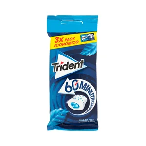 TRIDENT Chicles gragea de menta, 3 uds. 66 g.