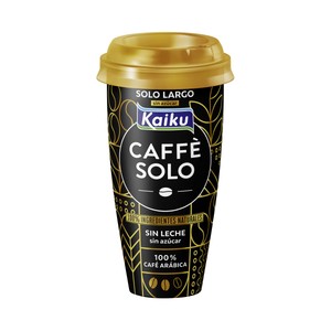 KAIKU Café 100% arábica solo sin leche ni azúcar 230 ml.