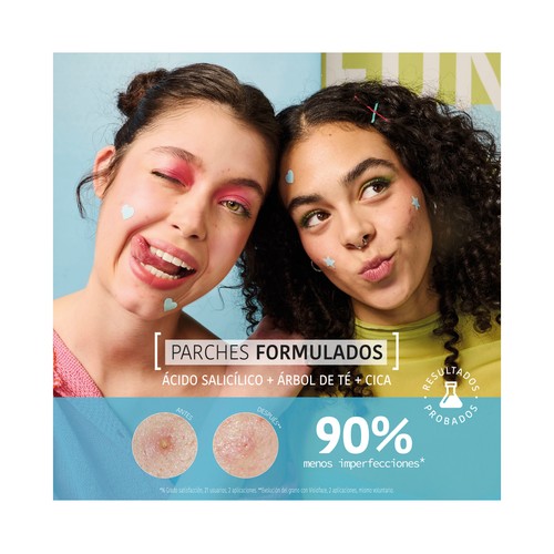 IROHA NATURE On the go Parches finos y transparentes anti acne en un divertido formato 33 uds.